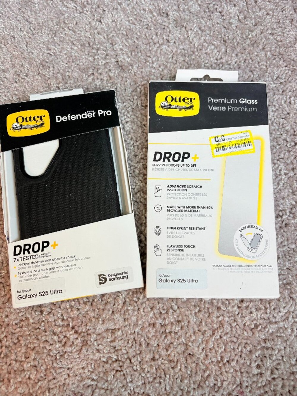 OtterBox Defender Pro and Premium Glass Screen Protector Galaxy S25 Ultra Set